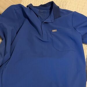 Figs Men's Vibrant Blue Polo Shirt
